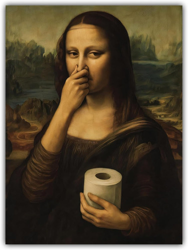 Humorvolles wandbild mona - wandbild, lisa