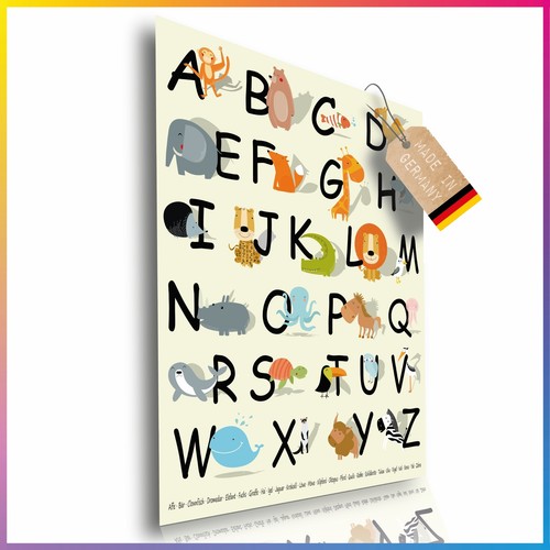 Poster tier abc für kinder - poster,
