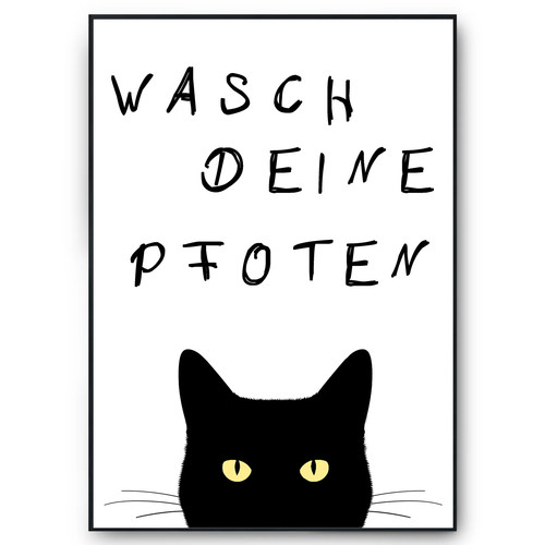 Lustiges katzen poster - lustiges,