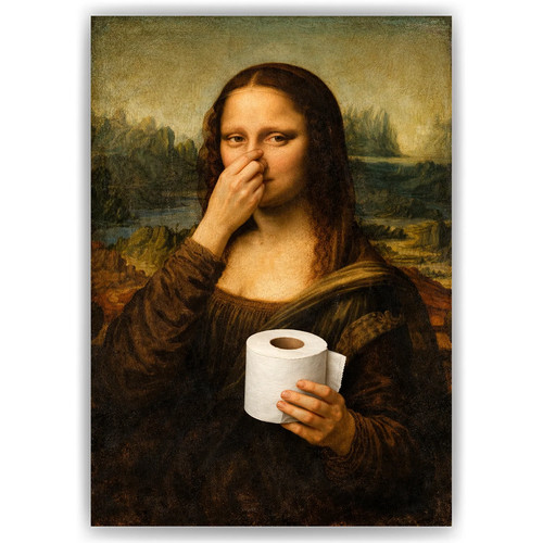 Mona lisa poster klopapier - lisa,