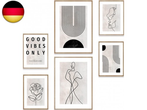 Muudly poster set line art - set,