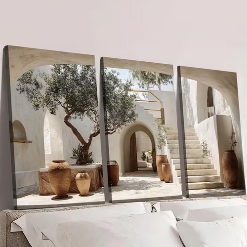 Mediterraner innenhof poster - mediterraner,