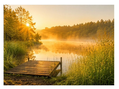 Sonnenaufgang see natur - see, –