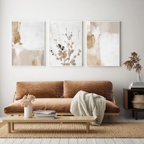 3er poster set beige - 3er, set,
