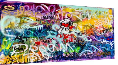 Leinwand bilder pop art snoopy - leinwand,