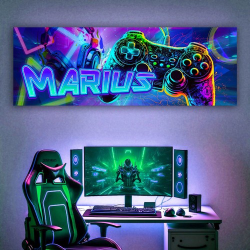 Vz122 gamer poster mit namen - gamer,