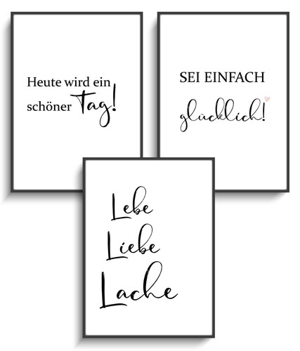 Wandposter deko bild 3er - wandposter,