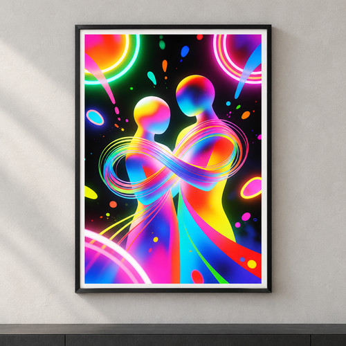 Liebe unendlichkeit neon paar - unendlichkeit,