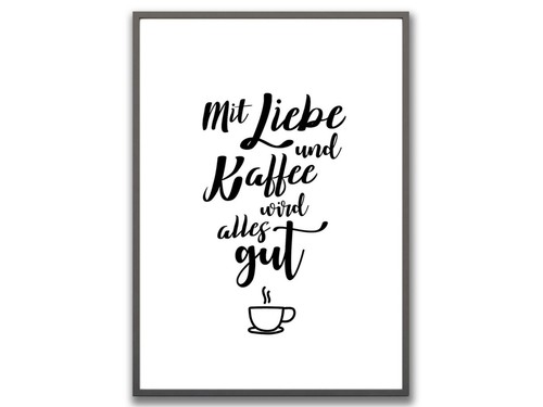 Kaffee und liebe wandbild - liebe,