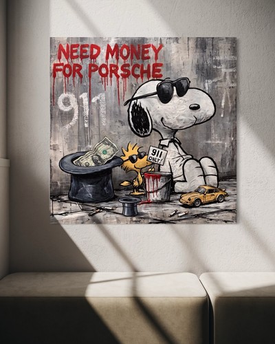 Snoopy woodstock leinwand - leinwand, bild