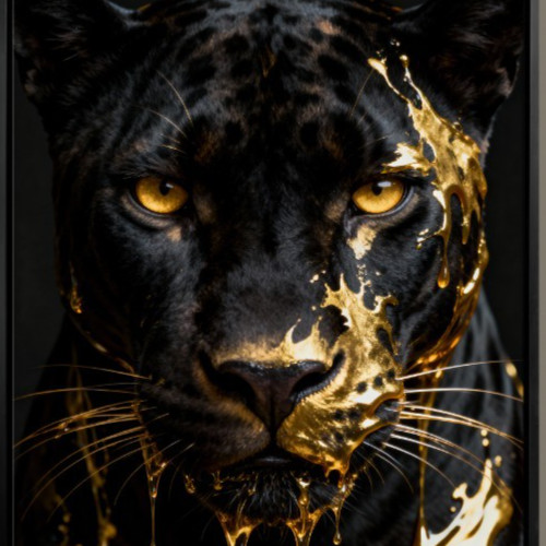 Schwarzer panther mit - schwarzer,