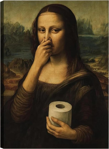 Lustige mona lisa toilette - lustige,